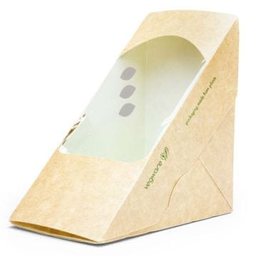 shumee Papirnata embalaža za sendviče 12,5 x 12,5 x 7,5 cm 50 kosov.