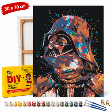 shumee Slika po številkah z okvirjem Abstraktna Darth Vader 50x70 cm