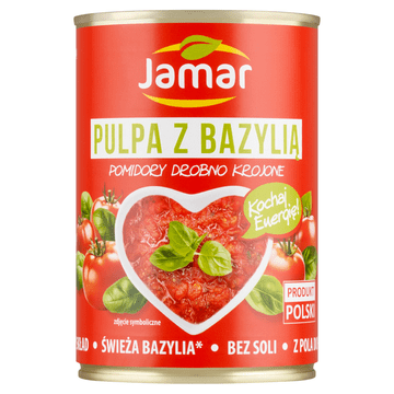 shumee Jamar Drobno sesekljani paradižniki z bazilikino pulpo 400 g