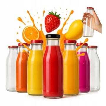 shumee 45x steklenic Kubuś 500ml za sok, sok, vodo, steklenica 0,5l