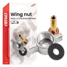 AMIO Matica kompresorja z metuljčkom M16 x 1,5 za 8 mm amio-04499