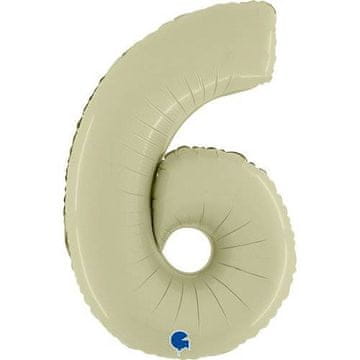 Grabo Folija balon številka 6, satenasto olivne barve, 66 cm Grabo
