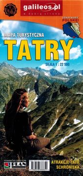 shumee Tatre 1:22 500. Plastificiran turistični zemljevid. Galileos