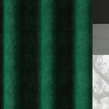 shumee Zavesa Milas z nabiralnim trakom, zelena, gladka, 140x260 cm