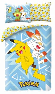 Halantex Otroški posteljni komplet 140x200 Pokemon Pikachu mikrofibra