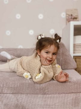 shumee Montessori Comfort Corduroy mini igralni kavč sivkaste barve