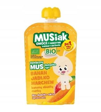 shumee Sadno-zelenjavni pire banana jabolko korenje bio 100g MUSiak