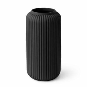 shumee Vaza črna, ozka, utorjena, moderna, minimalistična, japonska