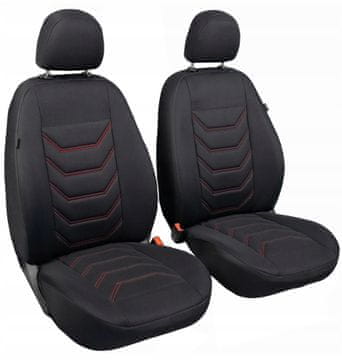 shumee Prevleke za sprednje avtosedeže iz velurja Comfort 1+1 rdeče