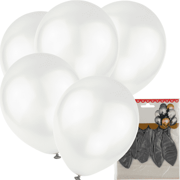 TOP GIFT TG53244E kovinski baloni 5 kosov sivo kromirani rojstni dan
