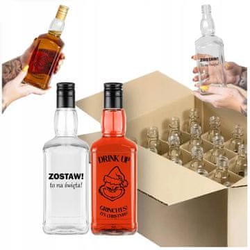 shumee 20x 500ml Daniel božičnih stekleničk s potiskom na tinkturi