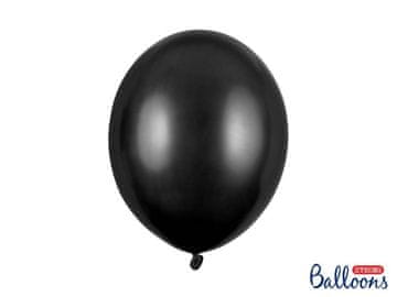 PartyDeco Močni lateks baloni, črni, kovinsko črni, 30 cm, 100 kosov.