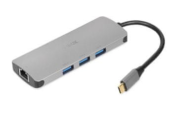 iBOX Priklopna postaja USB hub iBOX IUH3RJ4K RJ45 hdmi SD PD100W
