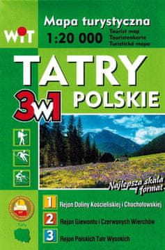 shumee Poljske Tatre 3 v 1. Turistični zemljevid. Izdaja 2024. WiT