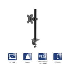 Akyga Nosilec za monitor AK-MB-03 vesa 75x75mm / 100x100mm 15-32"