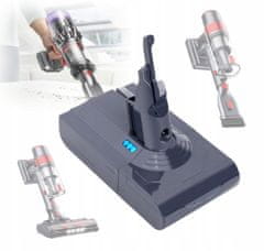 shumee Polnilna baterija za sesalnik Dyson V8 SV10 21,6 V 6000 mAh