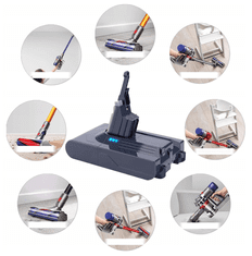 shumee Polnilna baterija za sesalnik Dyson V8 SV10 21,6 V 6000 mAh