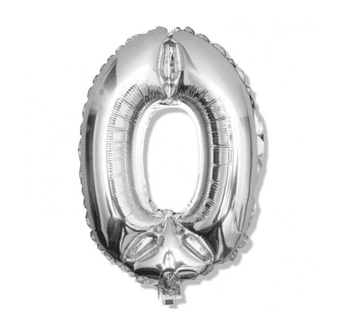 TOP GIFT TG48096-0-S balon s številko 106 cm "0" srebrn rojstni dan