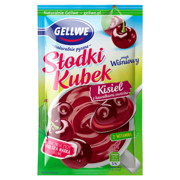 shumee Gellwe Słodki Kubek žele s koščki sadja, okus češnje, 28 g