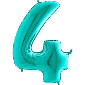 Grabo Folija balon Tiffany številka 4, barva mint - 102 cm Grabo