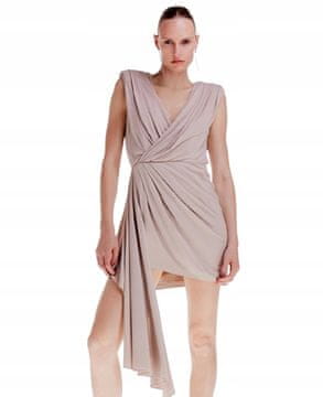 Karen Millen Karen Millen bež razširjena obleka z dolgim izrezom S B1C