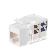 shumee Keystone Jack RJ45 UTP Cat. 5e modul s sponko, bel Netrack