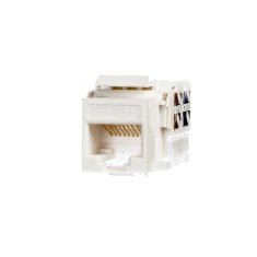 shumee Keystone Jack RJ45 UTP Cat. 5e modul s sponko, bel Netrack