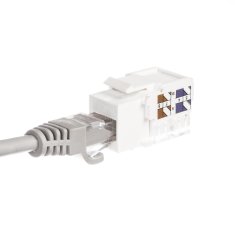 shumee Keystone Jack RJ45 UTP Cat. 5e modul s sponko, bel Netrack