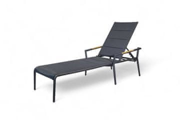 shumee Vrtni ležalnik Petra 200x75x200 cm antracit aluminij Homms