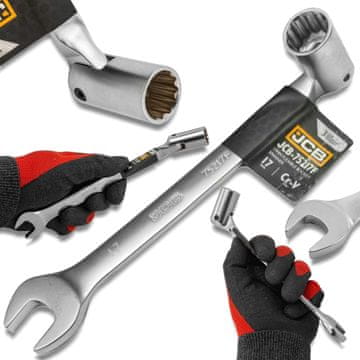 JCB JCB Dvostranski viličasti ključ z zglobom 17 mm Cr-V jeklo