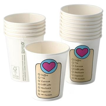 shumee Disperzija papirnatih kozarcev "Coffeelove" 250ml 50 kosov
