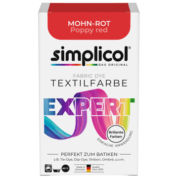 shumee Barva za tkanine Simplicol Expert Mohn-Rot Poppy Red 150 g