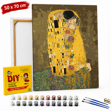 shumee Slika po številkah z okvirjem Poljub Gustav Klimt 50x70 cm