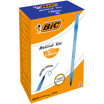 Bic Kemični svinčnik Bic Round Stick Classic, moder, 60 kosov