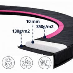 shumee Prevleka za vzmet za trampolin Sport Max 8ft črna in roza