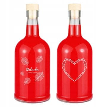 shumee Steklenička Tadek 500 ml s potiskom domače srčne tinkture