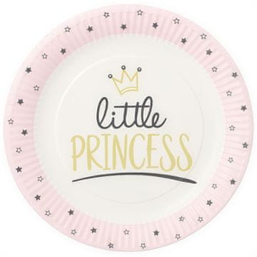 Papstar Okrogli papirnati krožnik "Mala princesa" 23 cm 10 kosov.