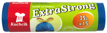 shumee Kuchcik vreče za smeti s trakom 35L super močne 15 kosov