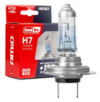 AMIO Halogenske žarnice H7 12V 55W LumiTec naslednje generacije +135% DUO amio-04405