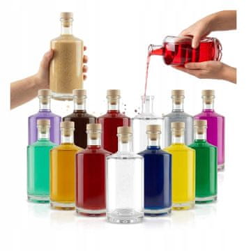 shumee 25x steklenic Dynamite 700ml za alkohol, vino, viski in poročna steklenica 0,7L