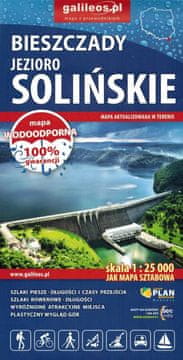 shumee Solinsko jezero 1:25.000. Polańczyk. Vodoodporni turistični zemljevid. Galileos