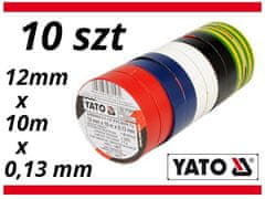 YATO Izolacijski trakovi 12mmx10mx0.13mm mešane barve, komplet 10 kosov YT-8156 yato