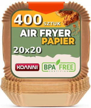 shumee 400X certificirani pladnji za cvrtnik na vroč zrak, papirnati vložki ZA cvrtnik