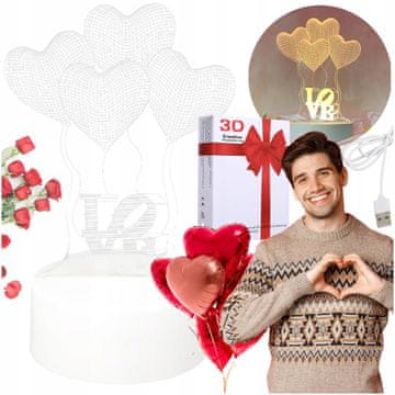 Rohs Valentinovo darilo za njen rojstni dan USB svetilka z napisom ljubezen 3 NAČINI