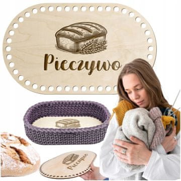 shumee Lesena osnova za košaro s kvačkanjem, ovalna osnova 20x12 cm, dno košare Mojzes