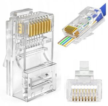 TOP GIFT tv39 RJ45 vtiči 50x RJ 45 vtič RJ-45 končni konektor za omrežni kabel 50 kosov