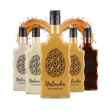 shumee 1x Steklenice za veliko noč, valovite, 500 ml, s potiskom velikonočne tinkture