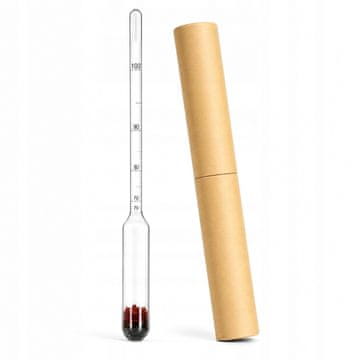 shumee Alkoholmeter 70-100% hidrometer merilnik vsebnosti alkohola steklen 22 cm