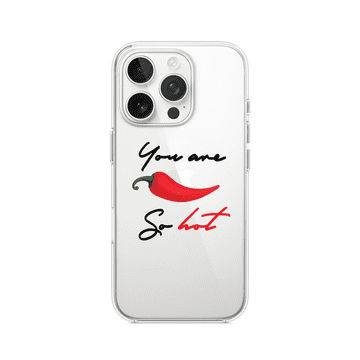 shumee Ovitek za iPhone 15 Pro Max, prozoren, prožen silikonski ovitek, čili paprika