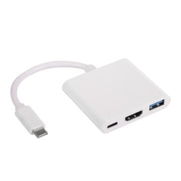 Akyga Razdelilnik USB C - USB C HDMI USB A 3.0 Akyga AK-AD-57 za MacBook USB ključek